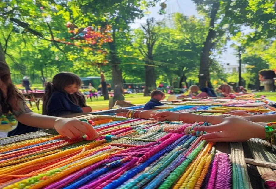 Atelier de creație pentru copii „Învățăm să confecționăm o brățară din ață”