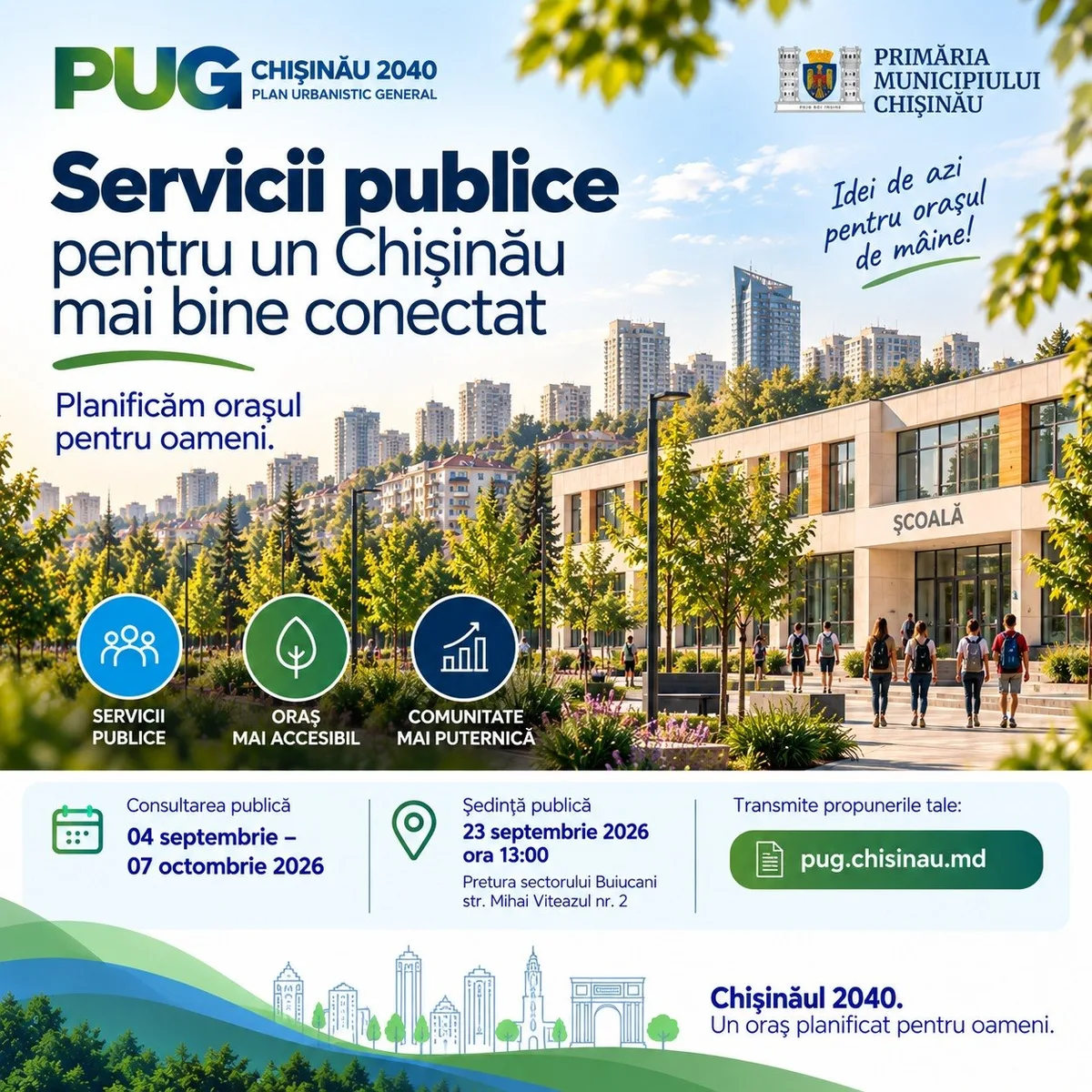 Ședința publică CP-03: Planificarea serviciilor publice (PUG Chișinău 2040)