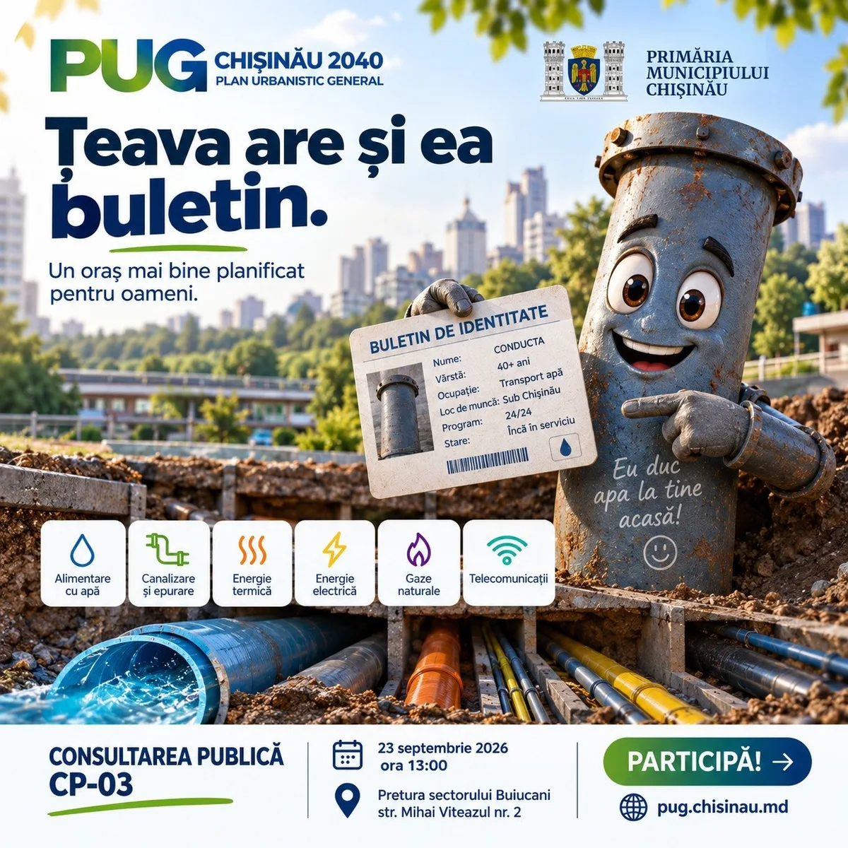 Ședința publică CP-03: Planificarea serviciilor publice (PUG Chișinău 2040)