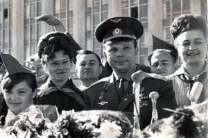 Космонавт Юрий Гагарин в Молдове.