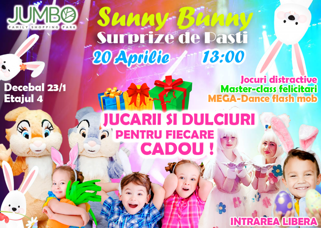 Пасхальные сюрпризы от Sunny Bunny в ТЦ "Jumbo"!